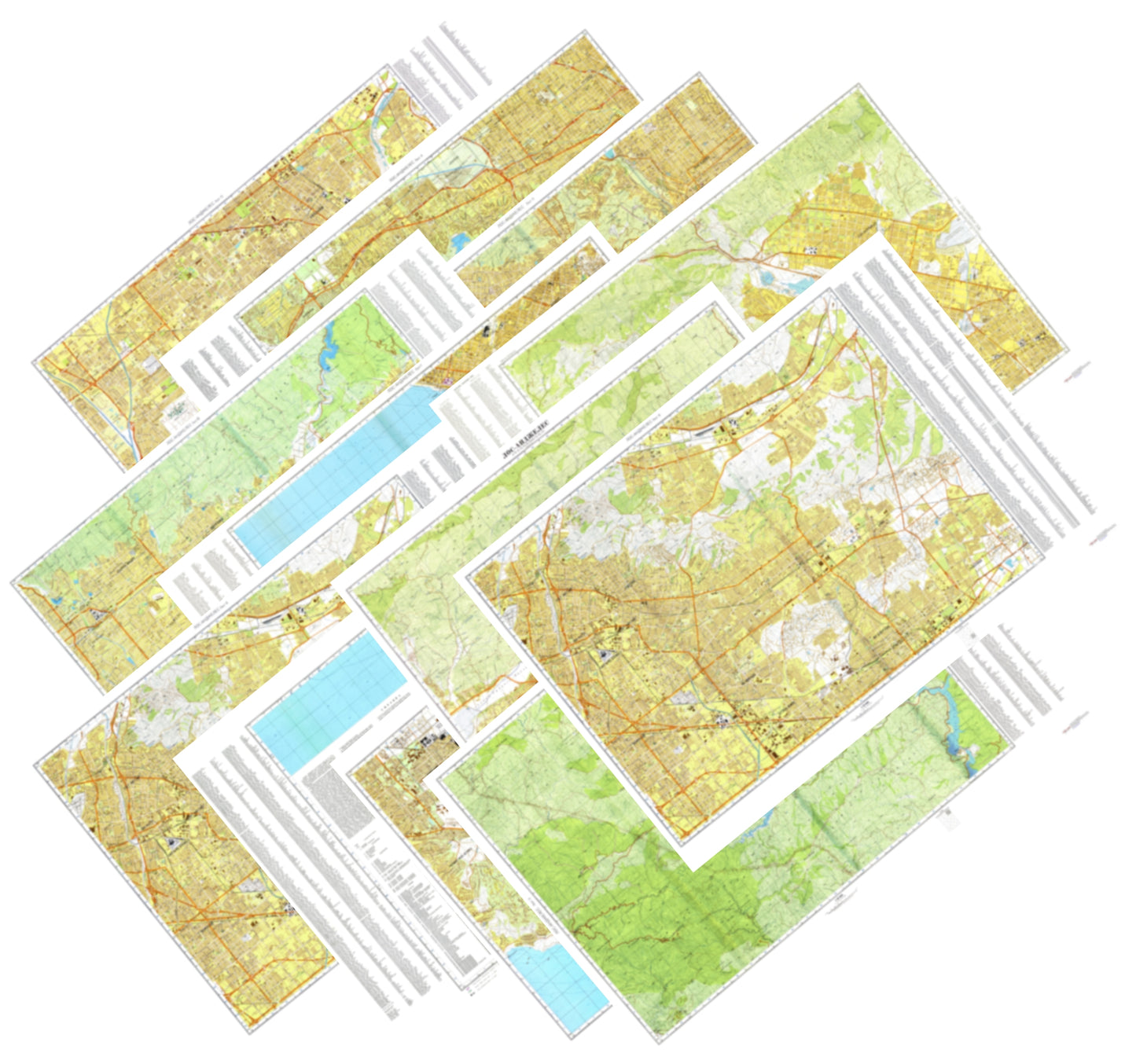 Los Angeles, CA (USA) 12-Sheet Set - Soviet Military City Plans