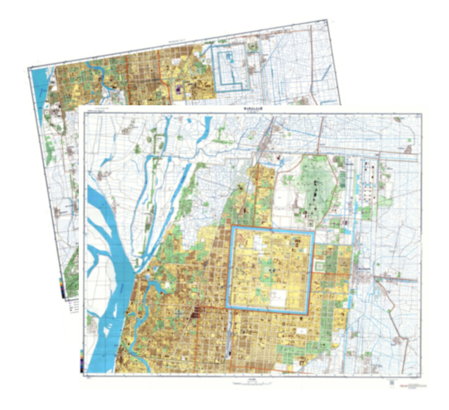 Mandalay (Myanmar) 2-Sheet Set - Soviet Military City Plans