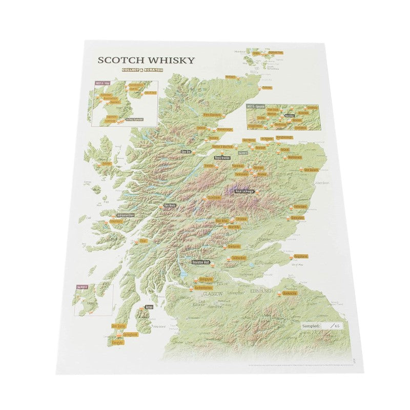 Scratch-off USA Whiskey Distilleries