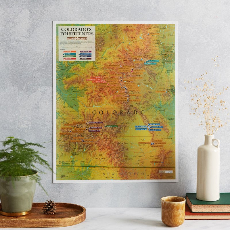 Scratch-off Colorado Fourteeners