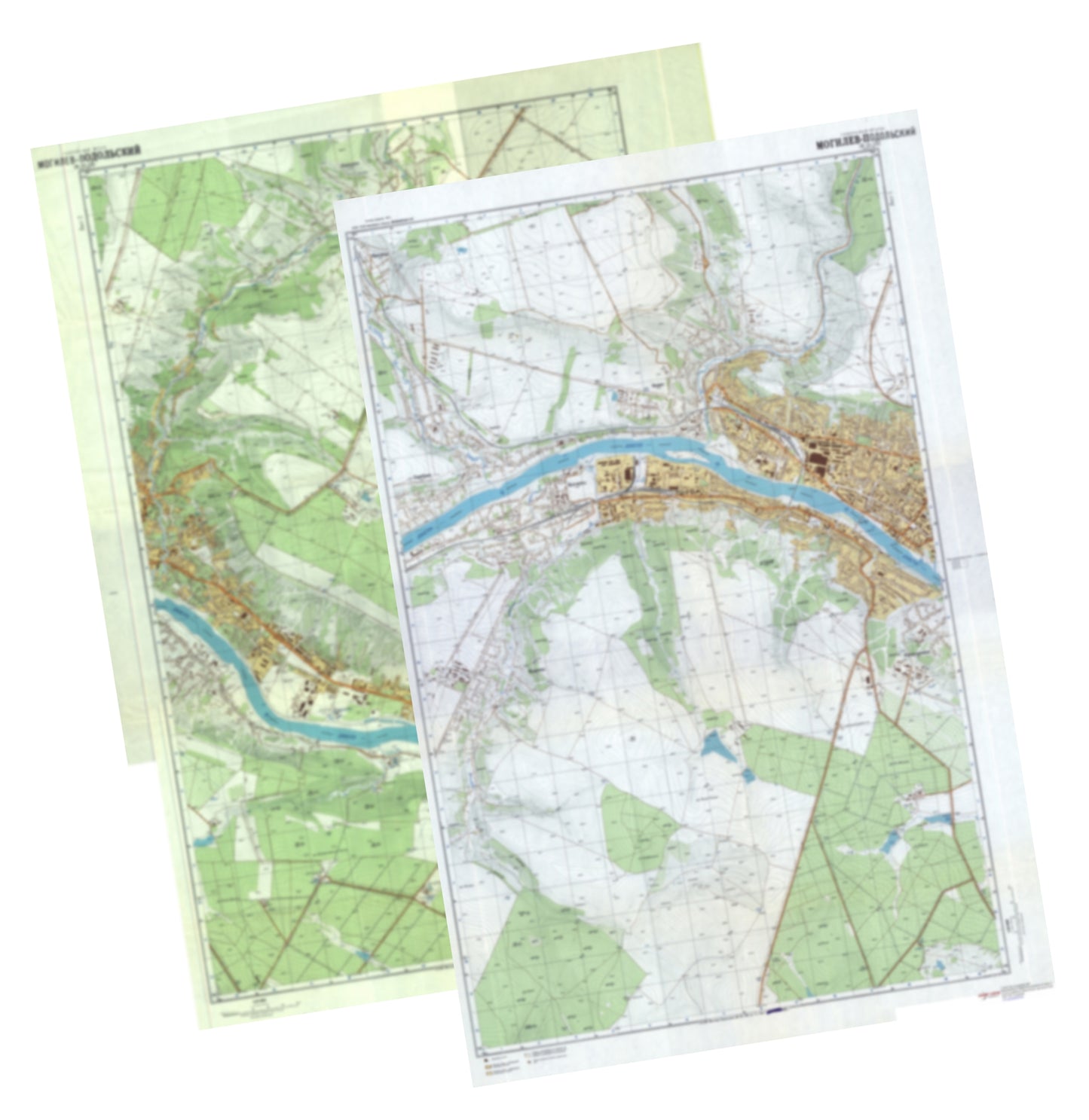 Mogilev-Podolskii (Ukraine) 2-Sheet Set - Soviet Military City Plans