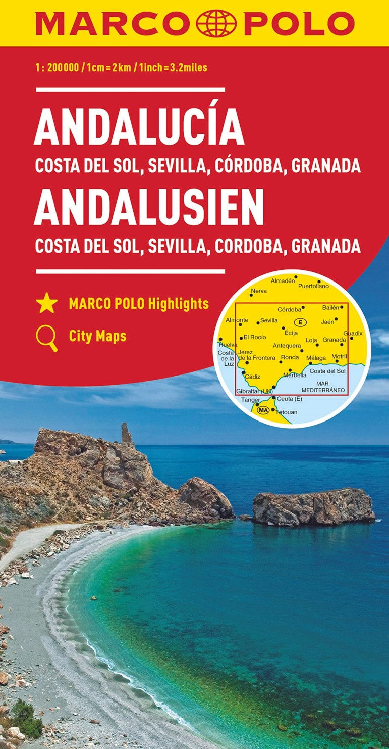 Andalucia, Spain Road Map