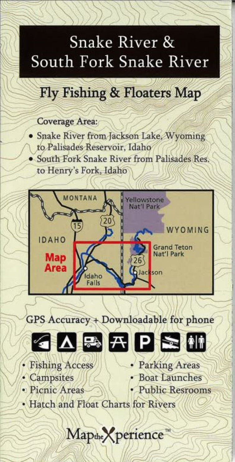 Snake River & South Fork Snake River : Fly Fishing & Floaters Map
