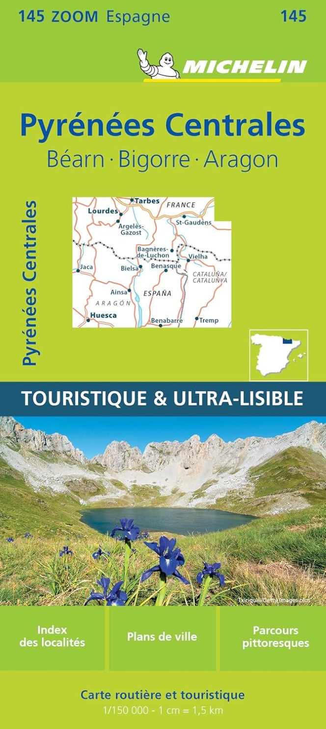 Pyrénées centrales carte routière et touristique 1/150 000 : Béarn, Bigorre, Aragon