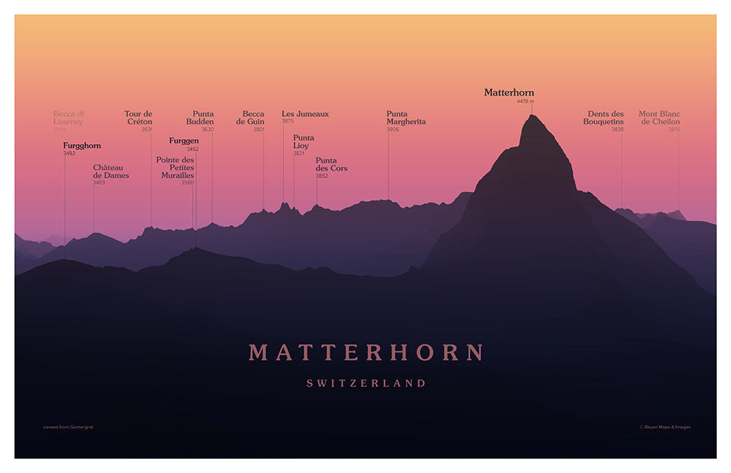 Matterhorn Peakscapes Elevation Panorama