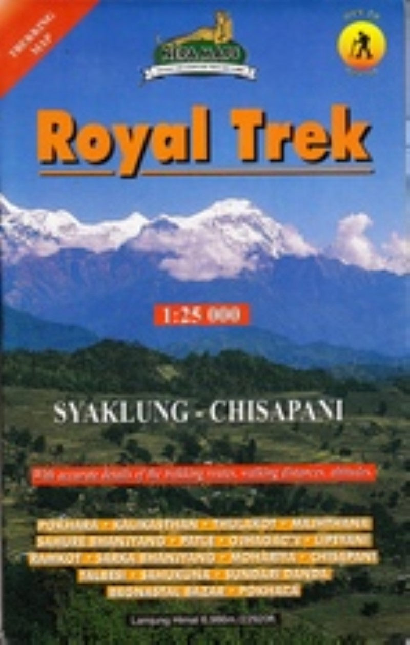 The ROYAL TREK - Shyaklung - Chisopani map.