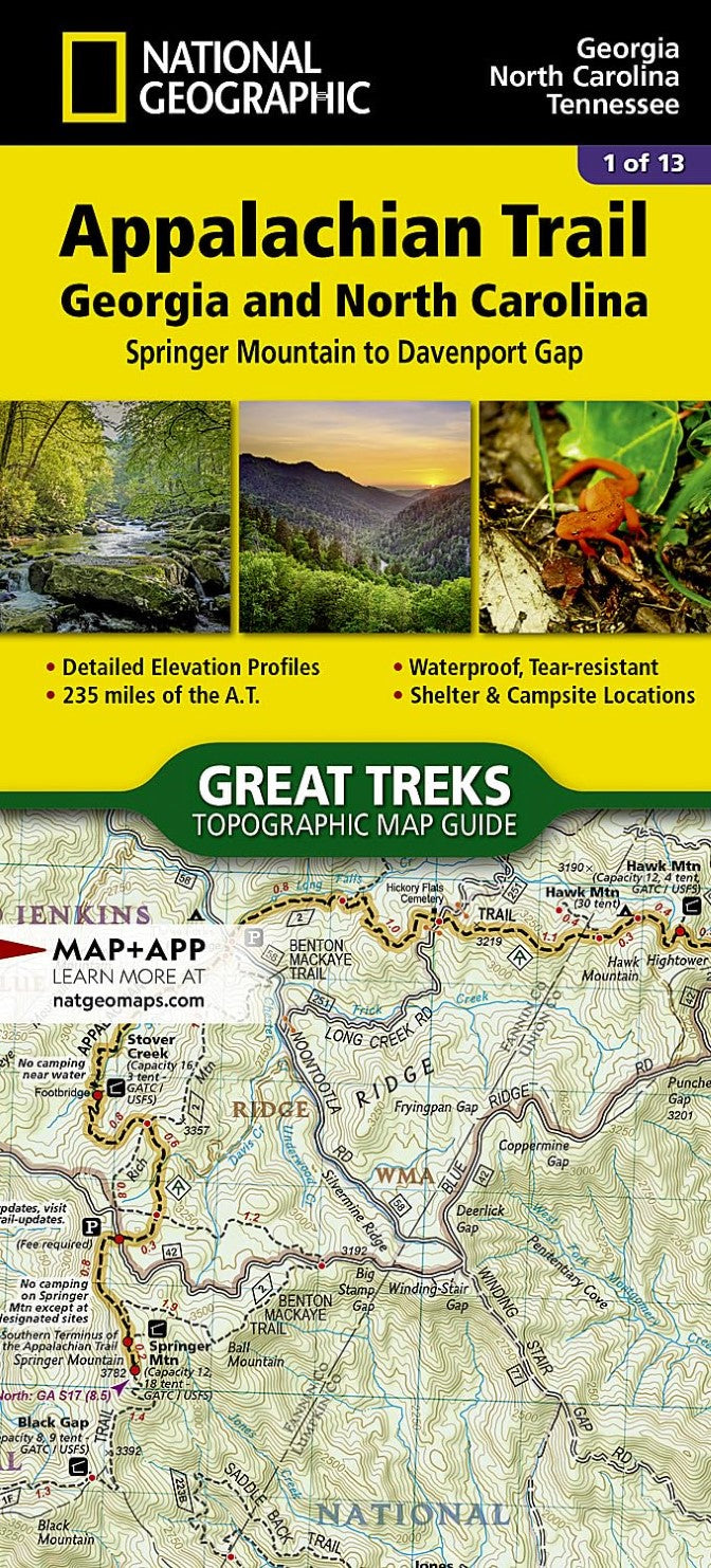 Appalachian Trail : Springer Mountain to Davenport Gap : topographic map guide