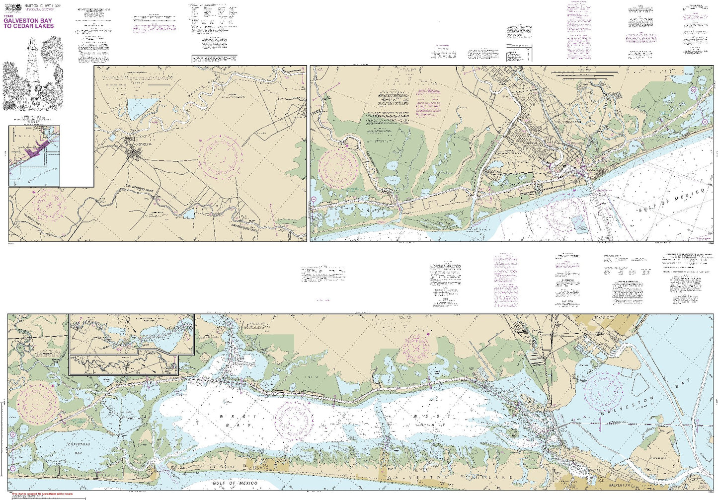 Galveston Bay to Cedar Lakes (11322) by NOAA
