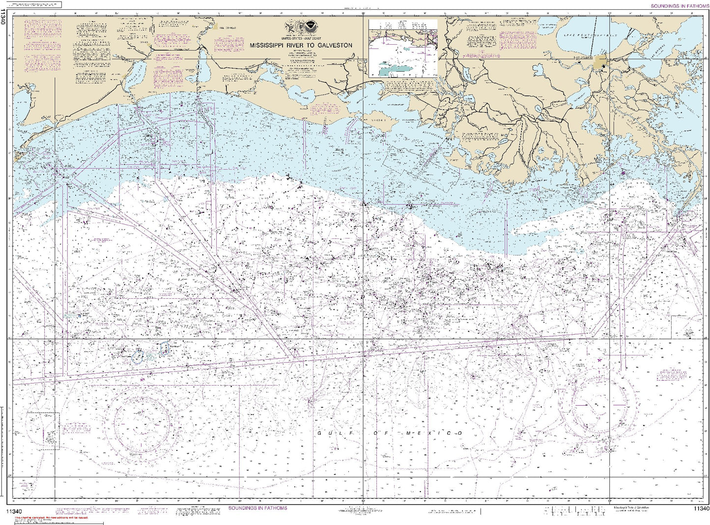Mississippi River to Galveston (11340) by NOAA