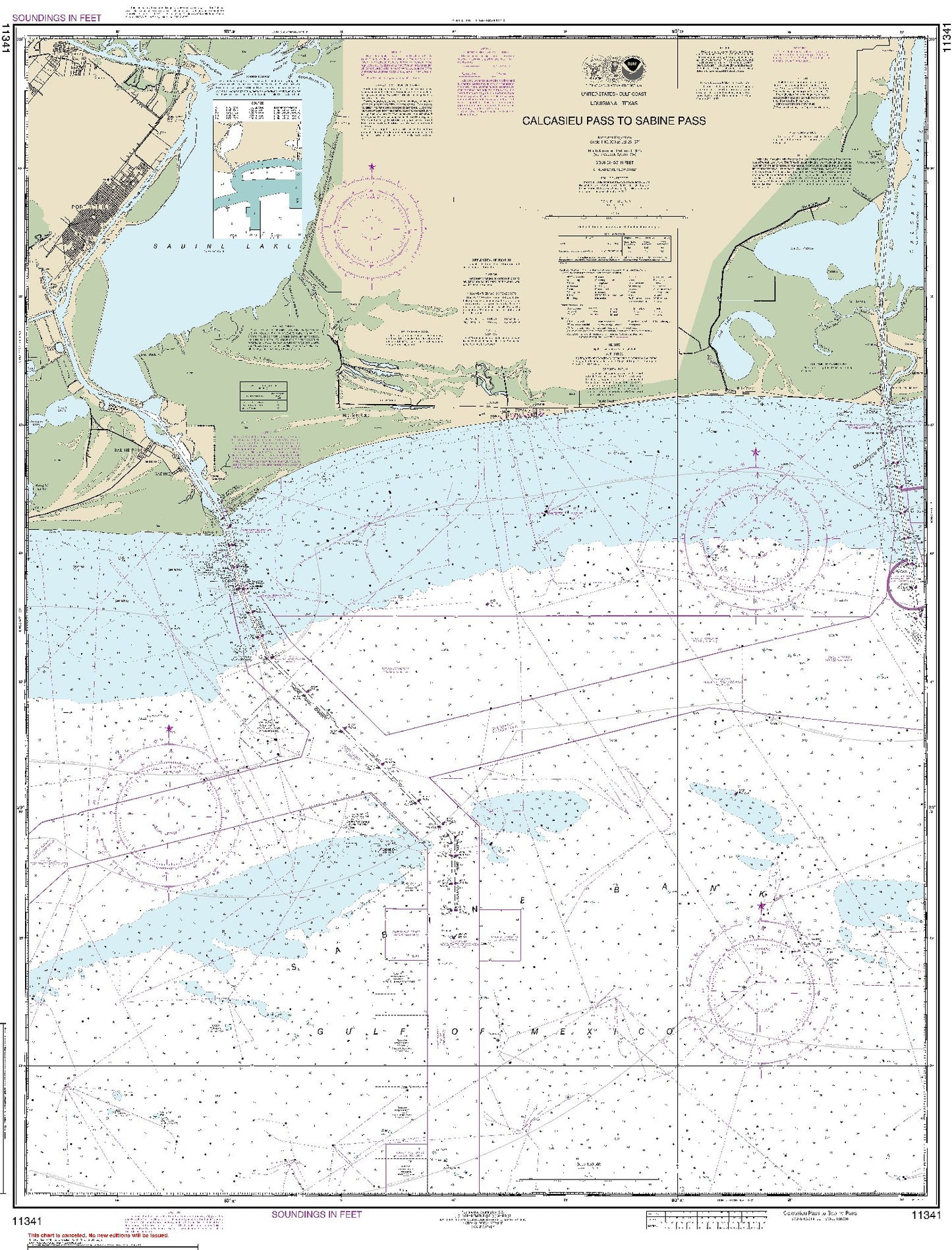 Calcasieu Pass to Sabine Pass (11341) by NOAA