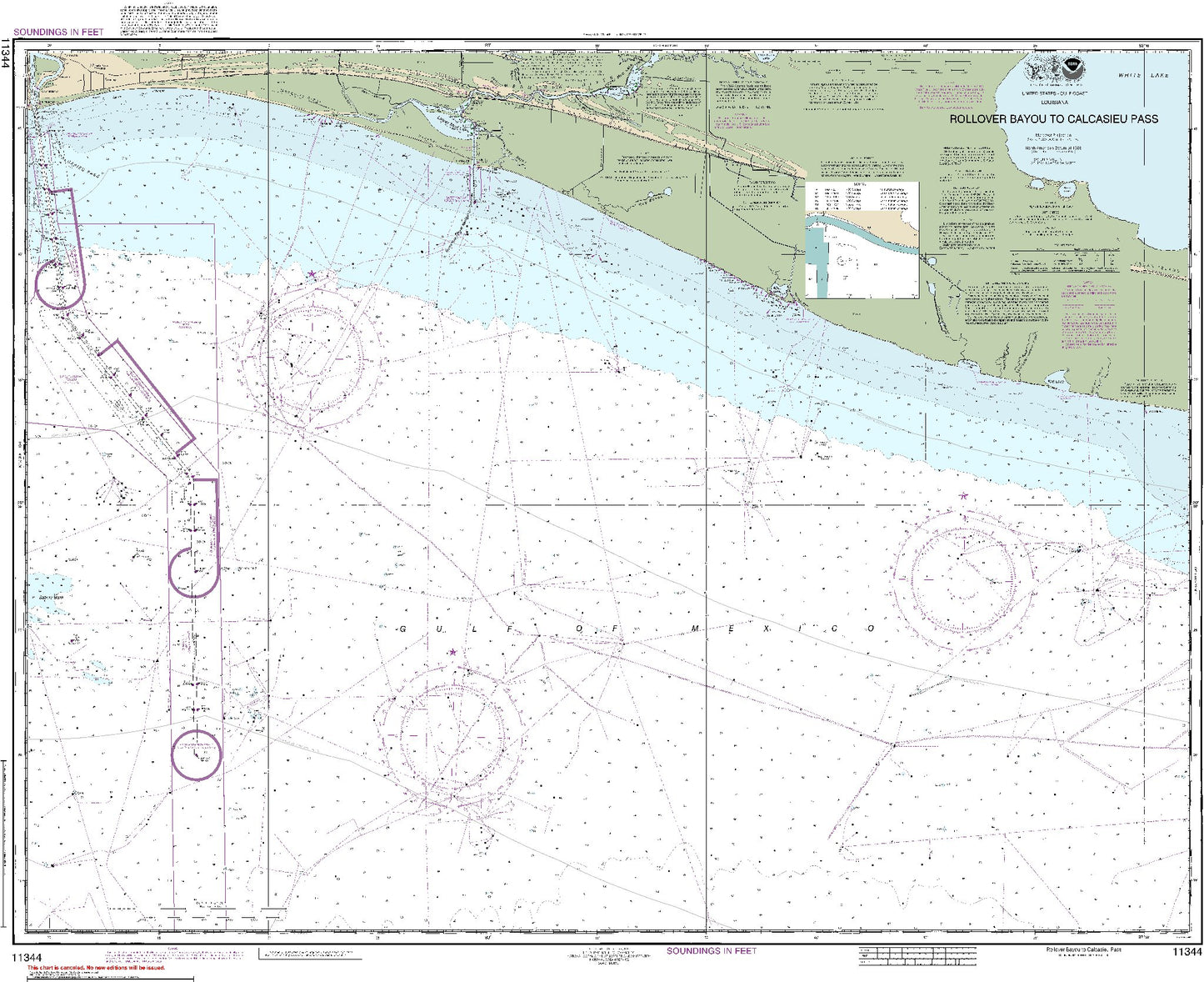 Rollover Bayou to Calcasieu Pass (11344) by NOAA