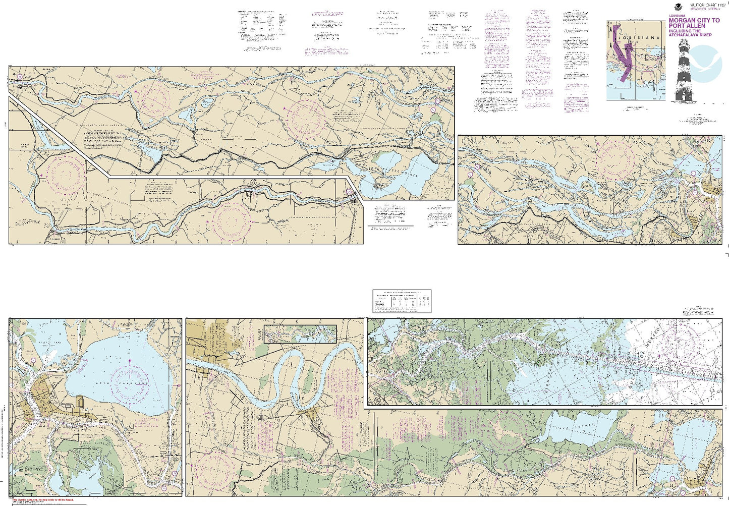Morgan City to Port Allen Including The Atchafalaya River; Sides A and B, Fausse Ponte and Bayou Chene Extension (11354) by NOAA