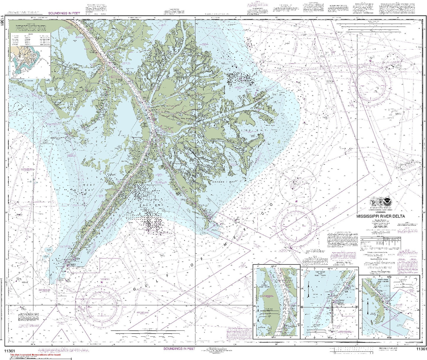 Mississippi River Delta (11361) by NOAA