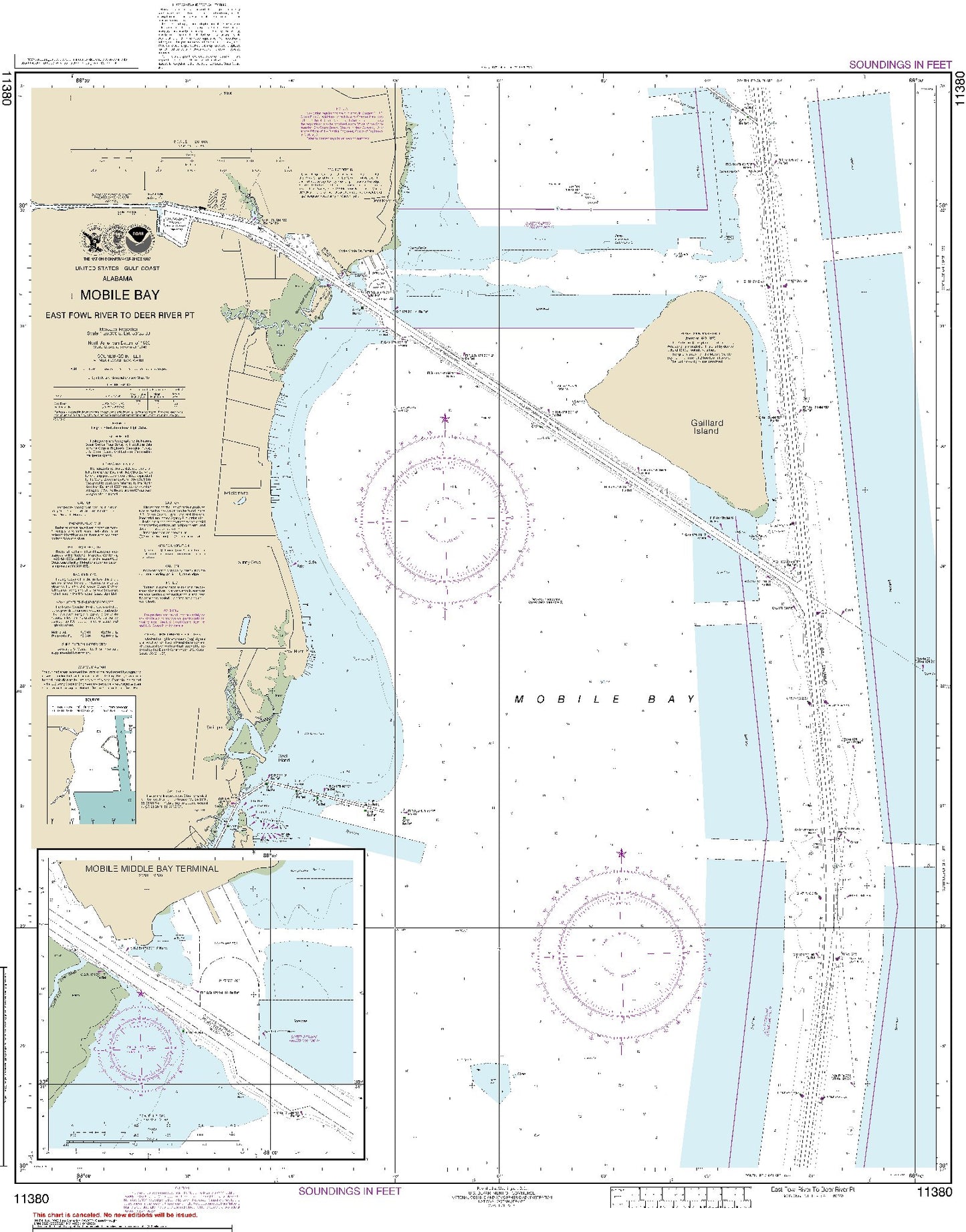 East Fowl River to Deer River Pt (11380) by NOAA