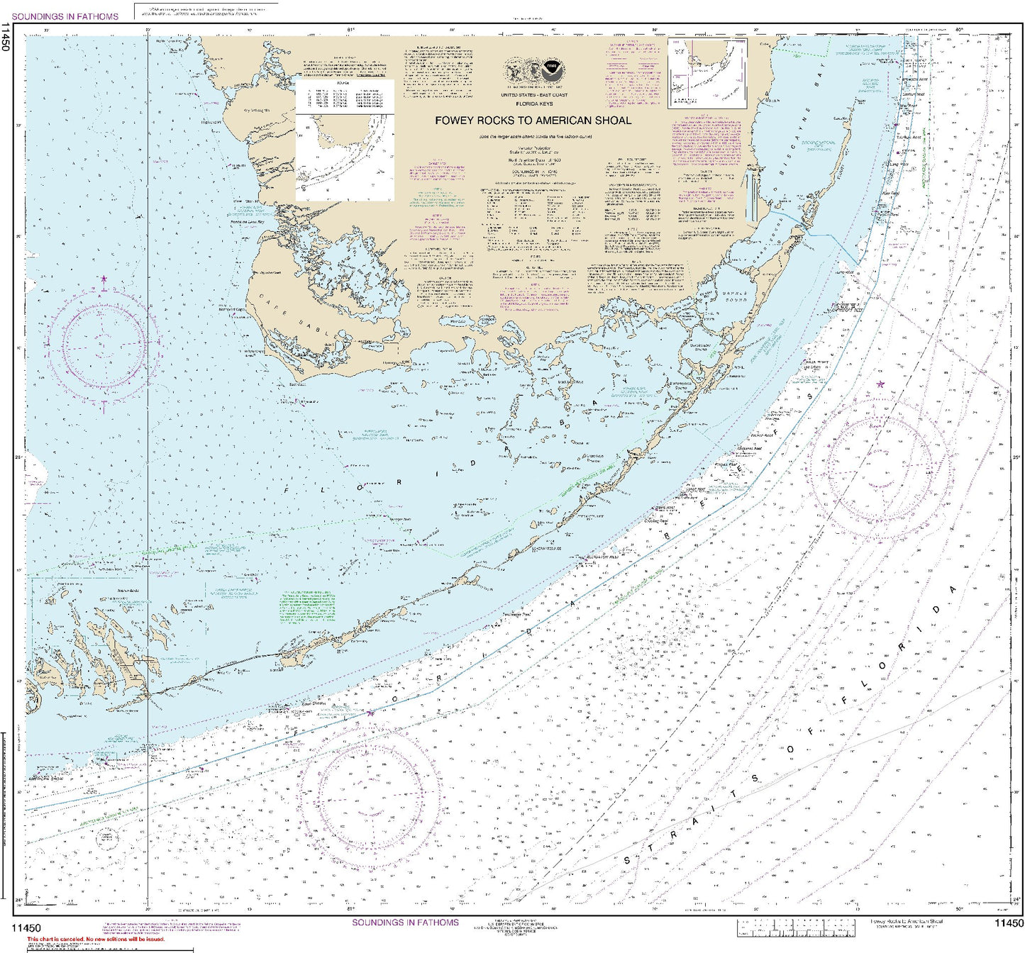 Fowey Rocks to American Shoal (11450) by NOAA