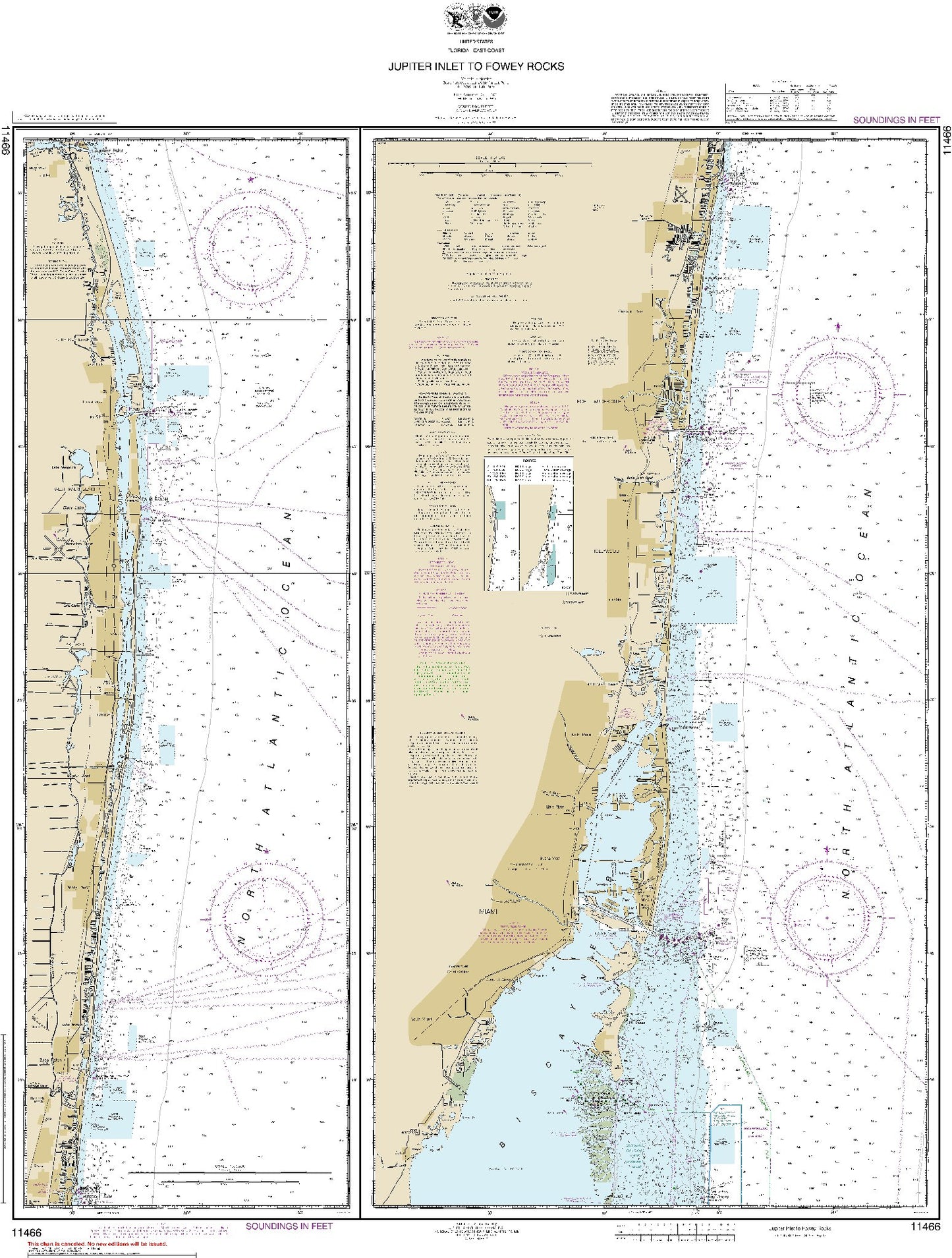 Jupiter Inlet to Fowey Rocks (11466) by NOAA
