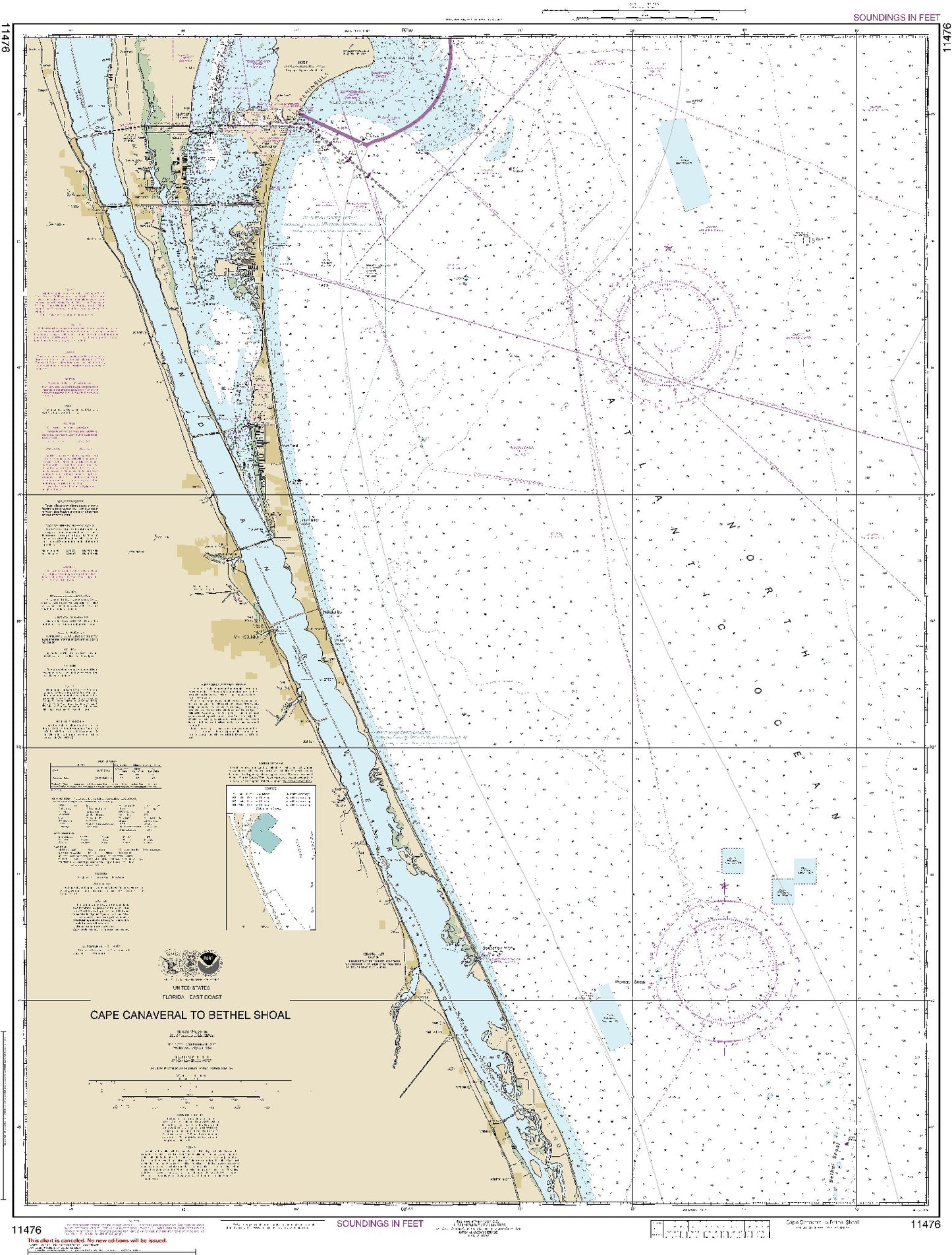 Cape Canaveral to Bethel Shoal (11476) by NOAA