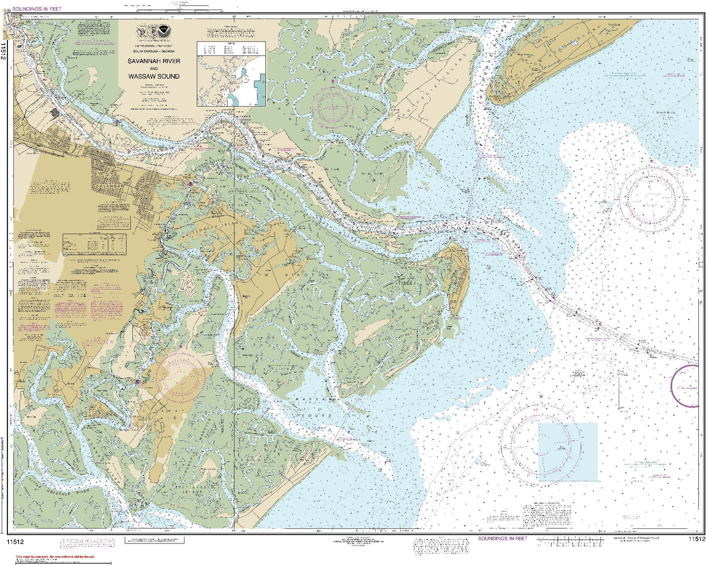 Savannah River and Wassaw Sound (11512) by NOAA