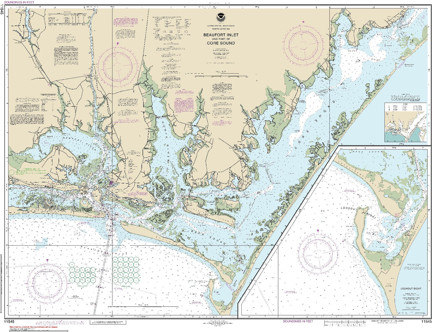 Beaufort Inlet and Part of Core Sound (11545) by NOAA