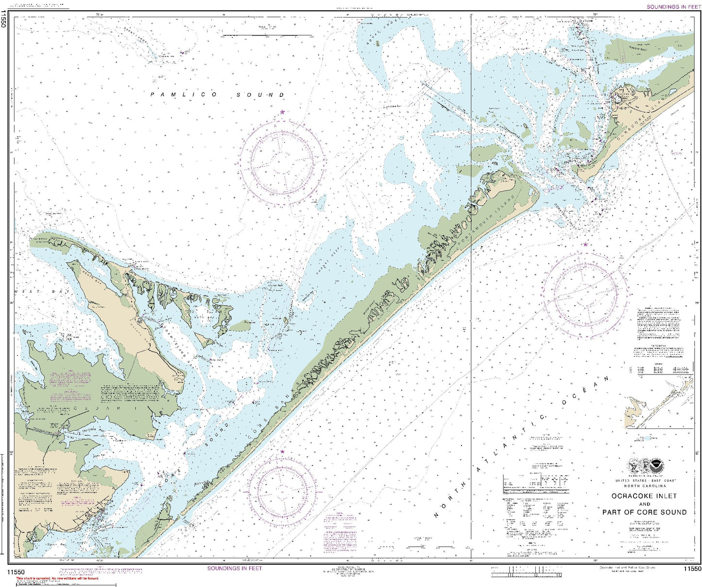 Ocracoke Inlet and Part of Core Sound (11550) by NOAA