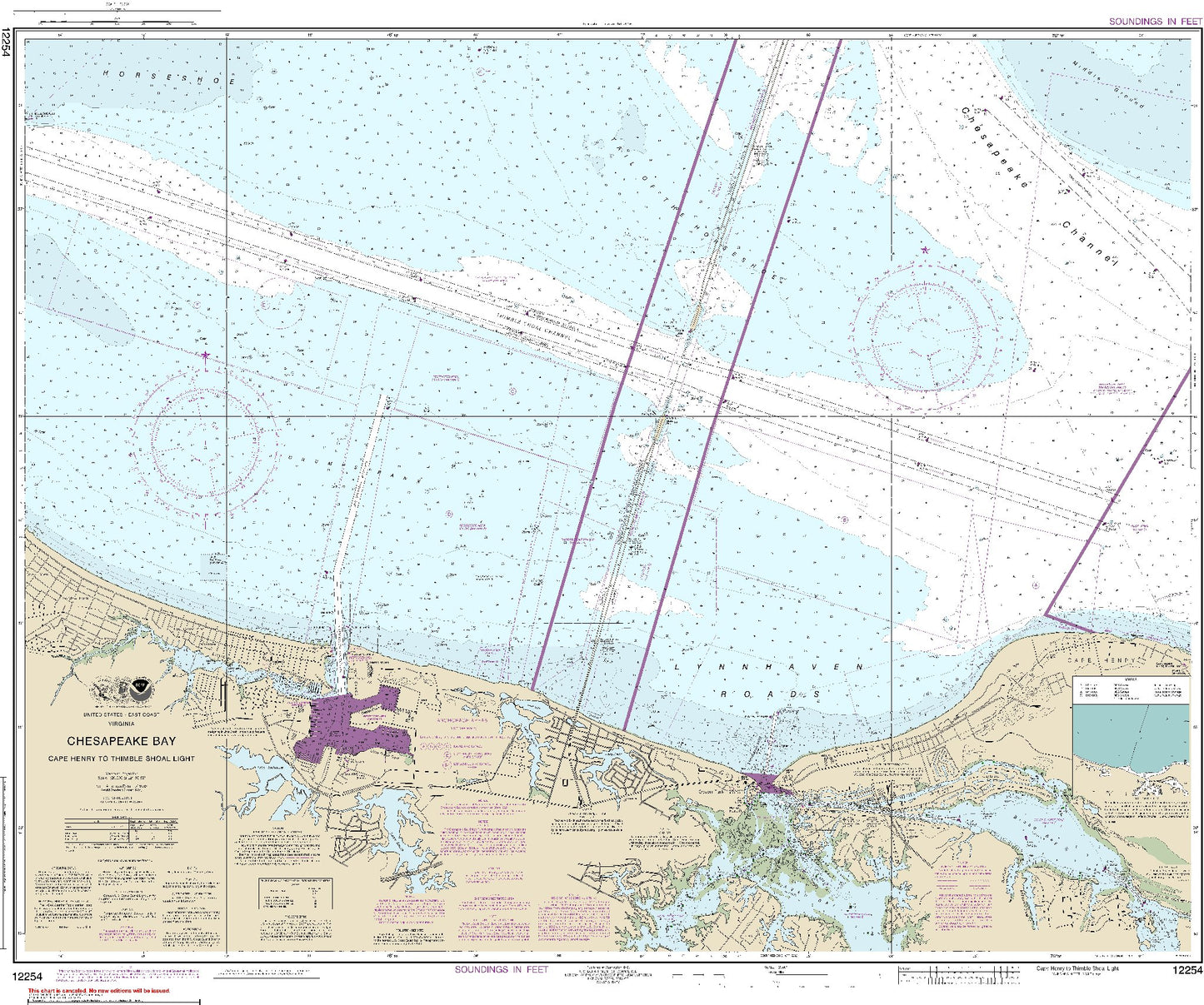 Cape Henry to Thimble Shoal Light (12254) by NOAA