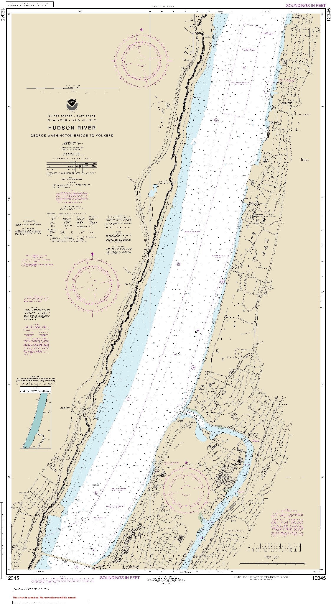 Hudson River - George Washington Bridge to Yonkers (12345) by NOAA