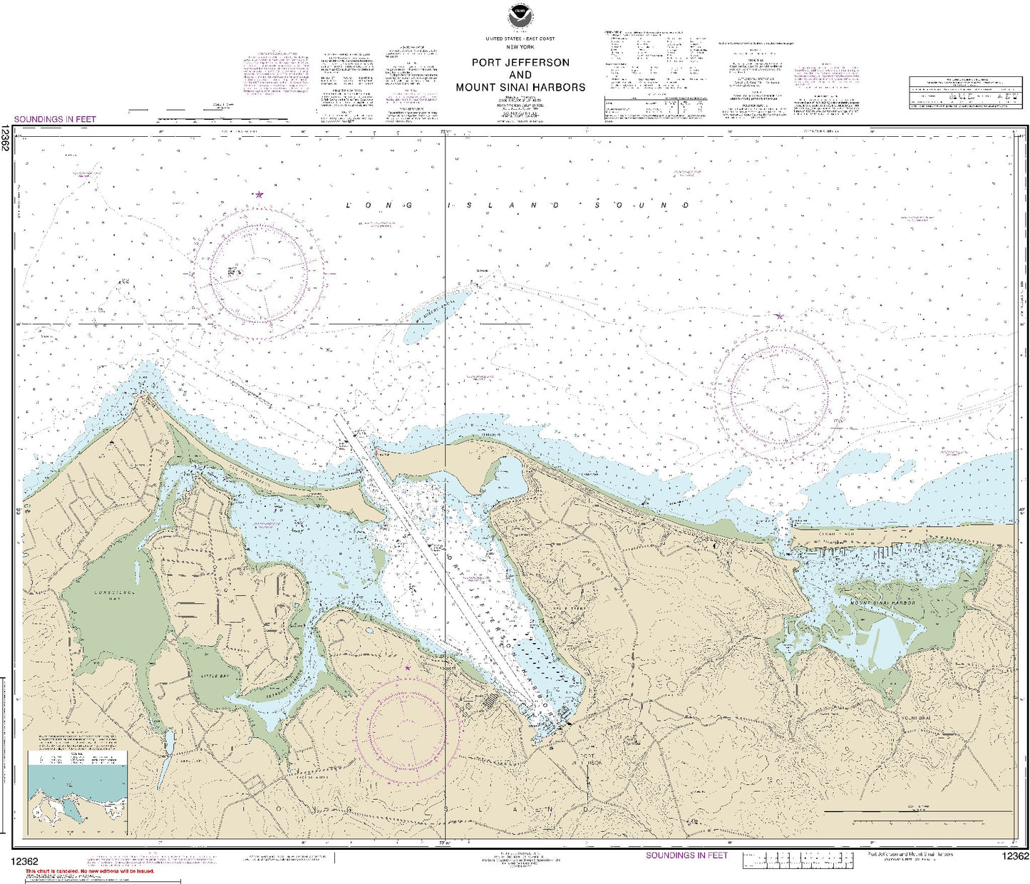 Port Jefferson and Mt. Sinai Harbors, N.Y. (12362) by NOAA