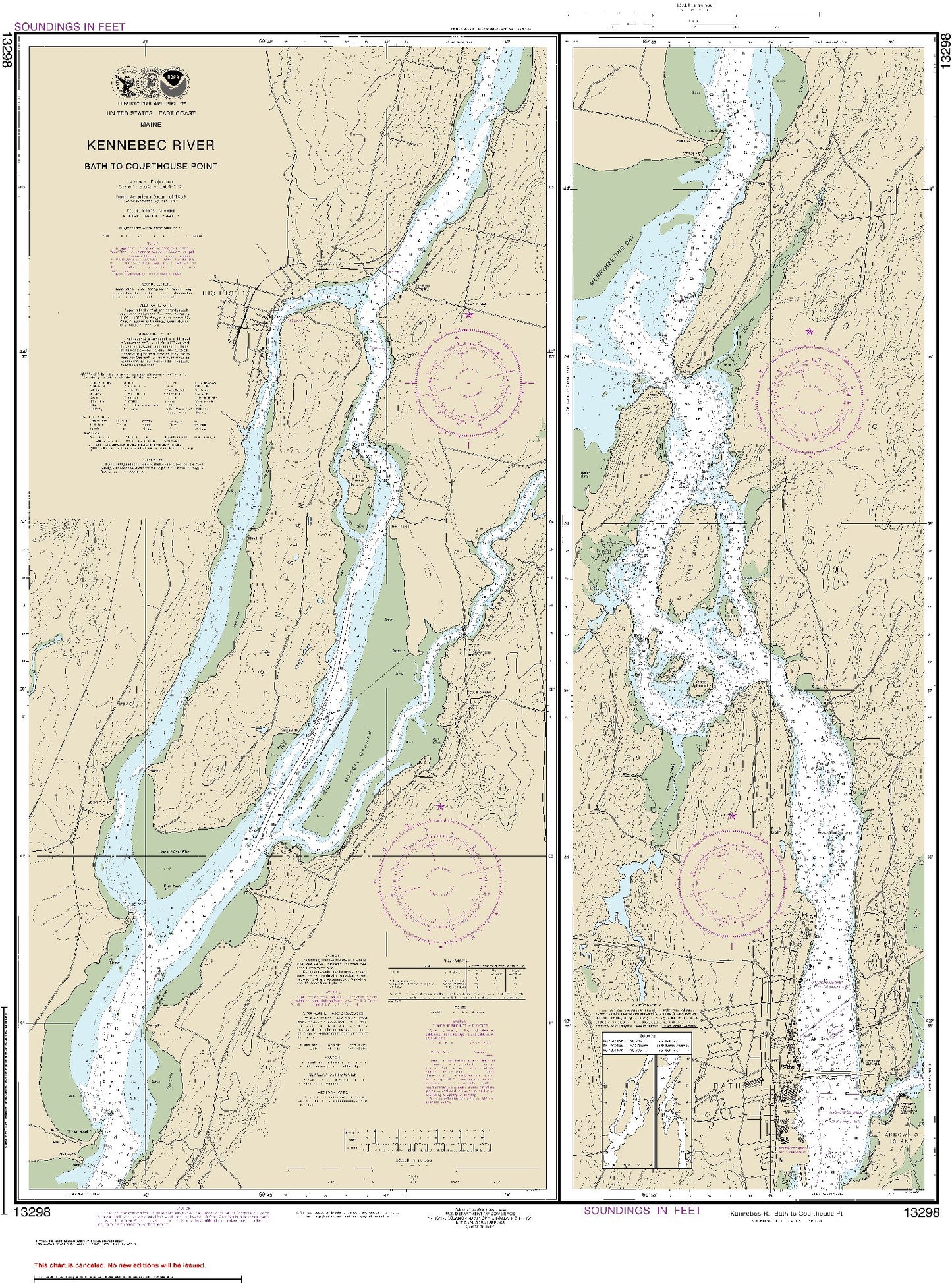 Kennebec River - Bath to Courthouse Point (13298) by NOAA
