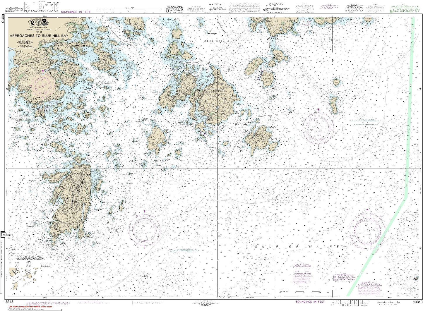 Approaches to Blue Hill Bay (13313) by NOAA