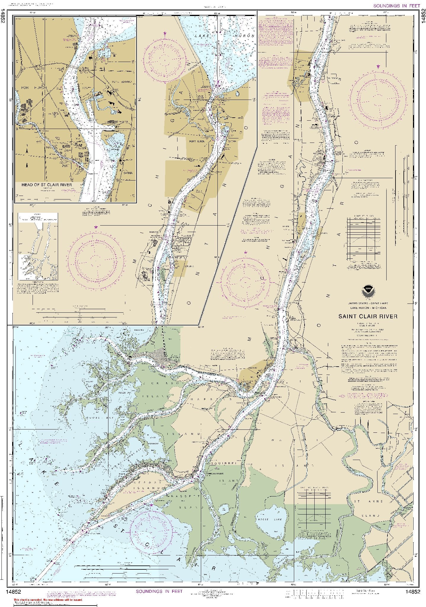 Saint Clair River (14852) by NOAA