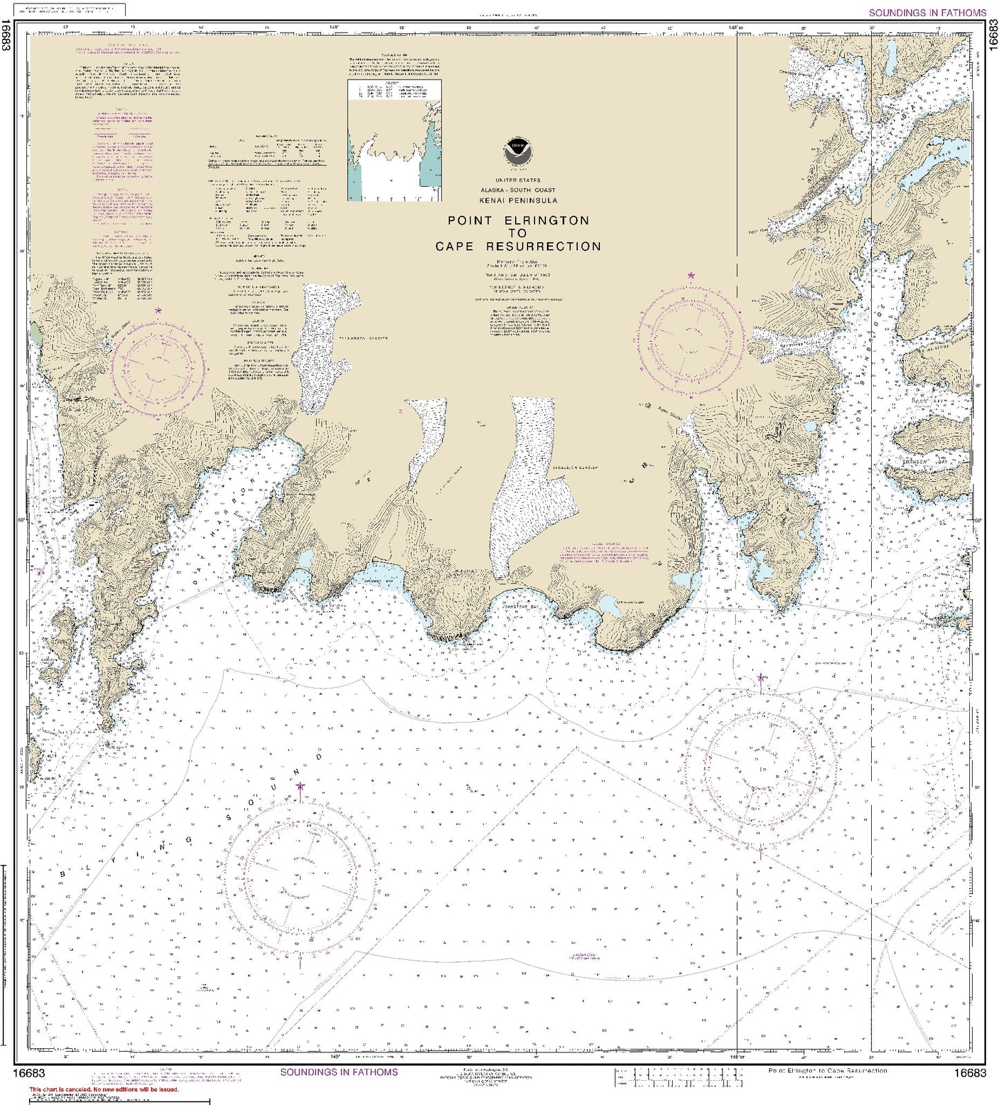 Point Elrington to Cape Resurrection (16683) by NOAA
