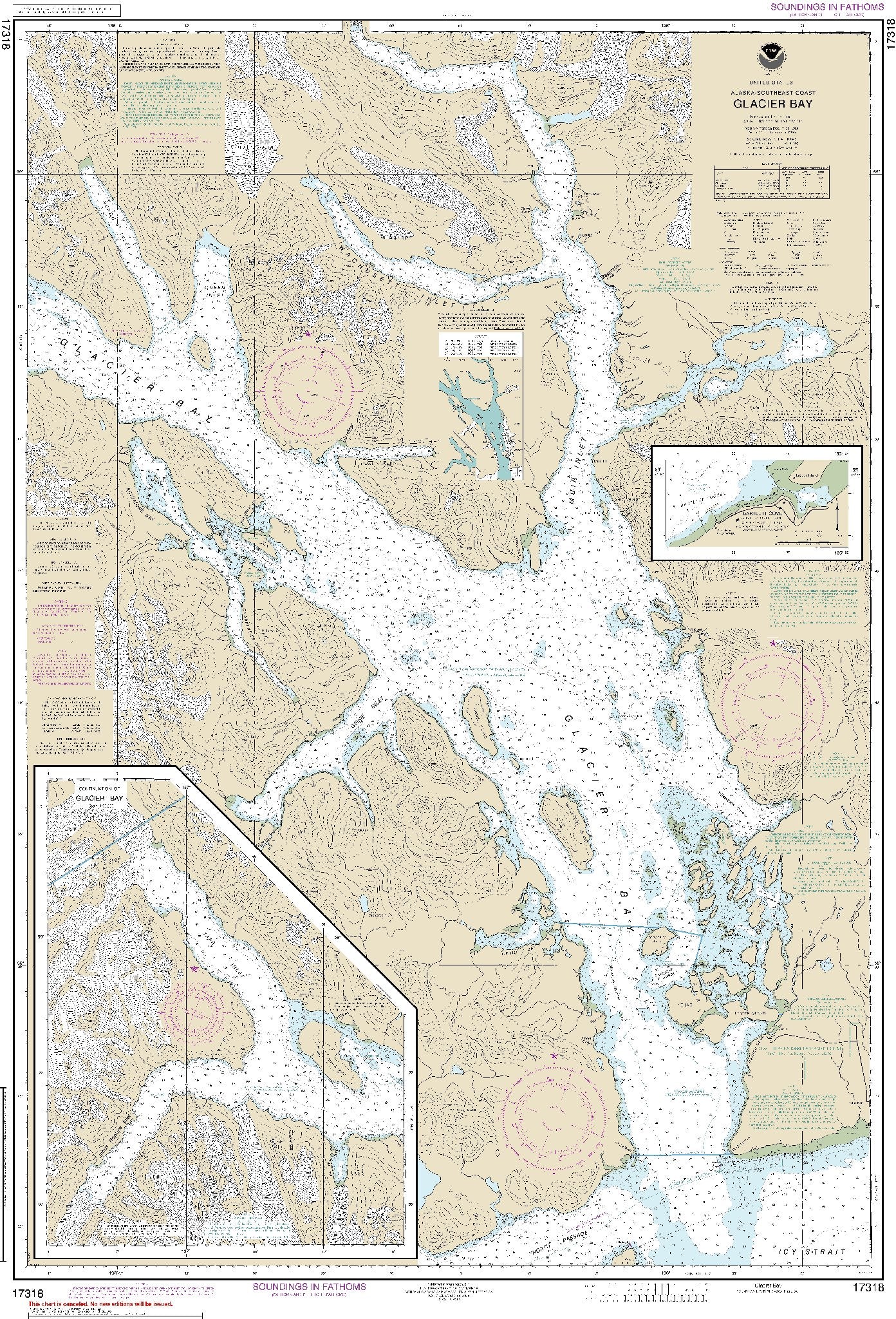 Glacier Bay with Continuation of Glacier Bay (17318) by NOAA