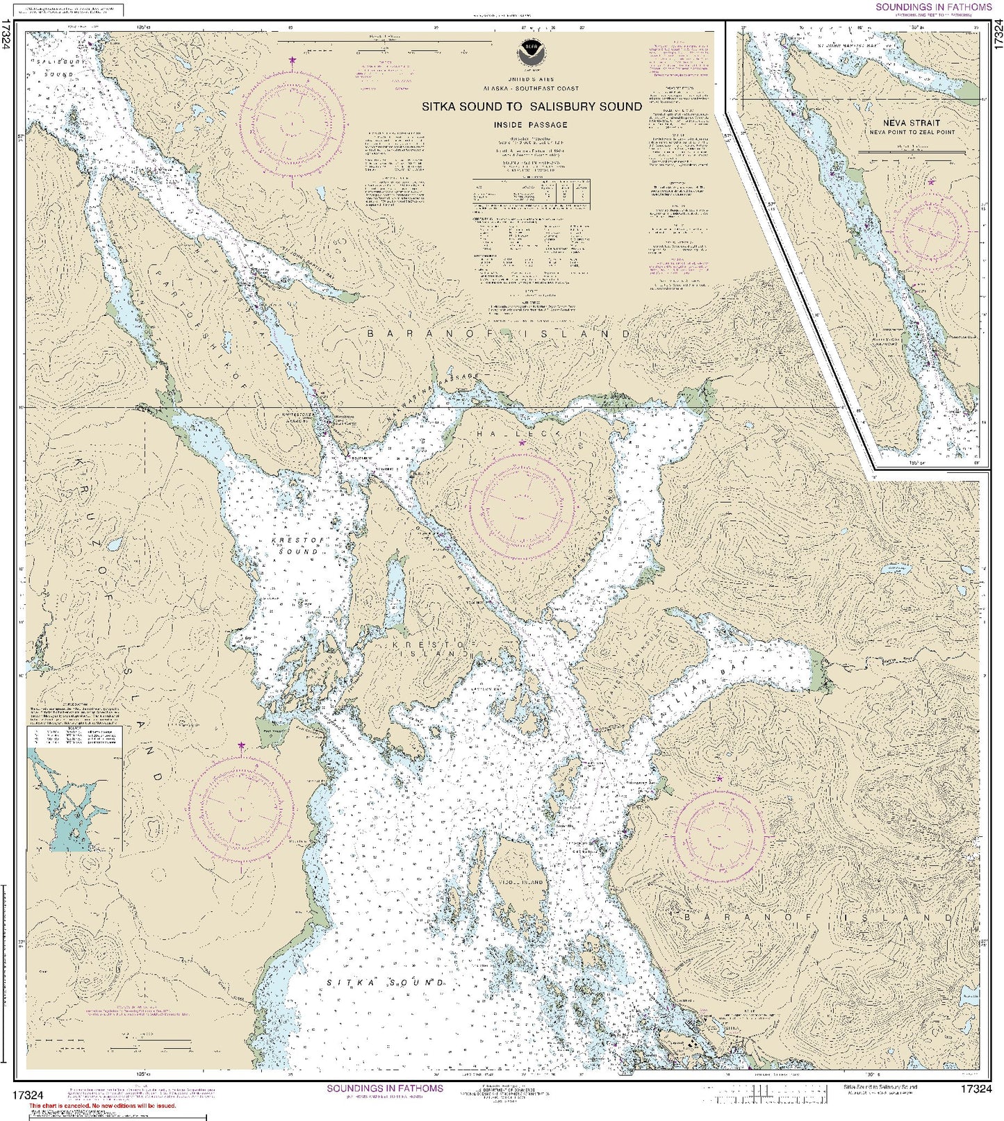 Sitka Sound to Salisbury Sound (17324) by NOAA