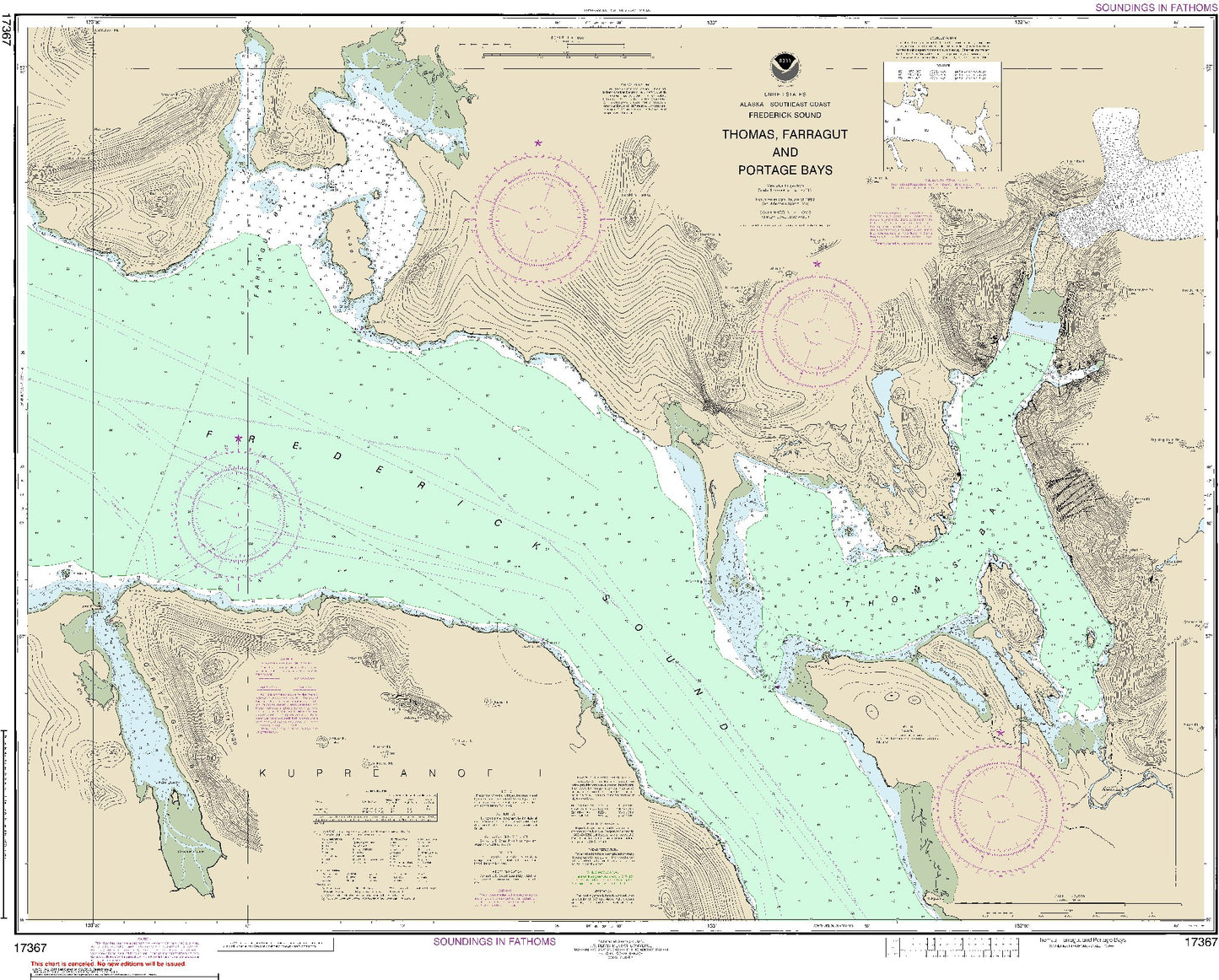 Thomas, Farragut and Portage Bays (17367) by NOAA