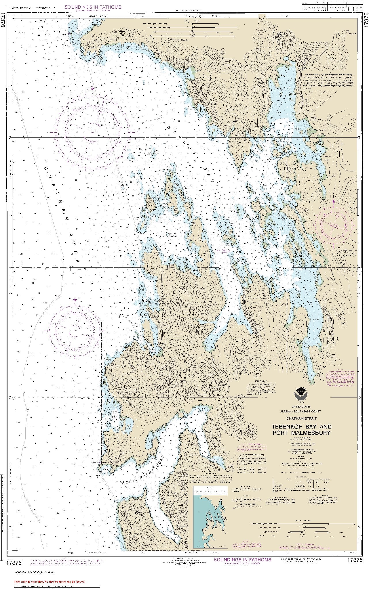 Tebenkof Bay and Port Malmesbury (17376) by NOAA