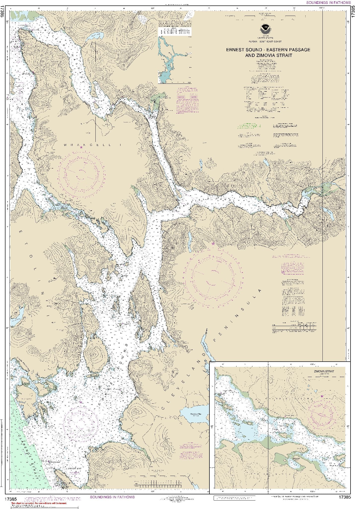Ernest Sound - Eastern Passage and Zimovia Strait (17385) by NOAA