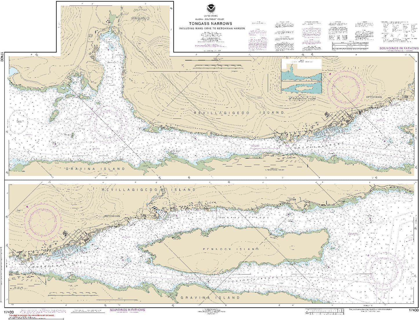 Tongass Narrows (Upper Panel) (17430) by NOAA