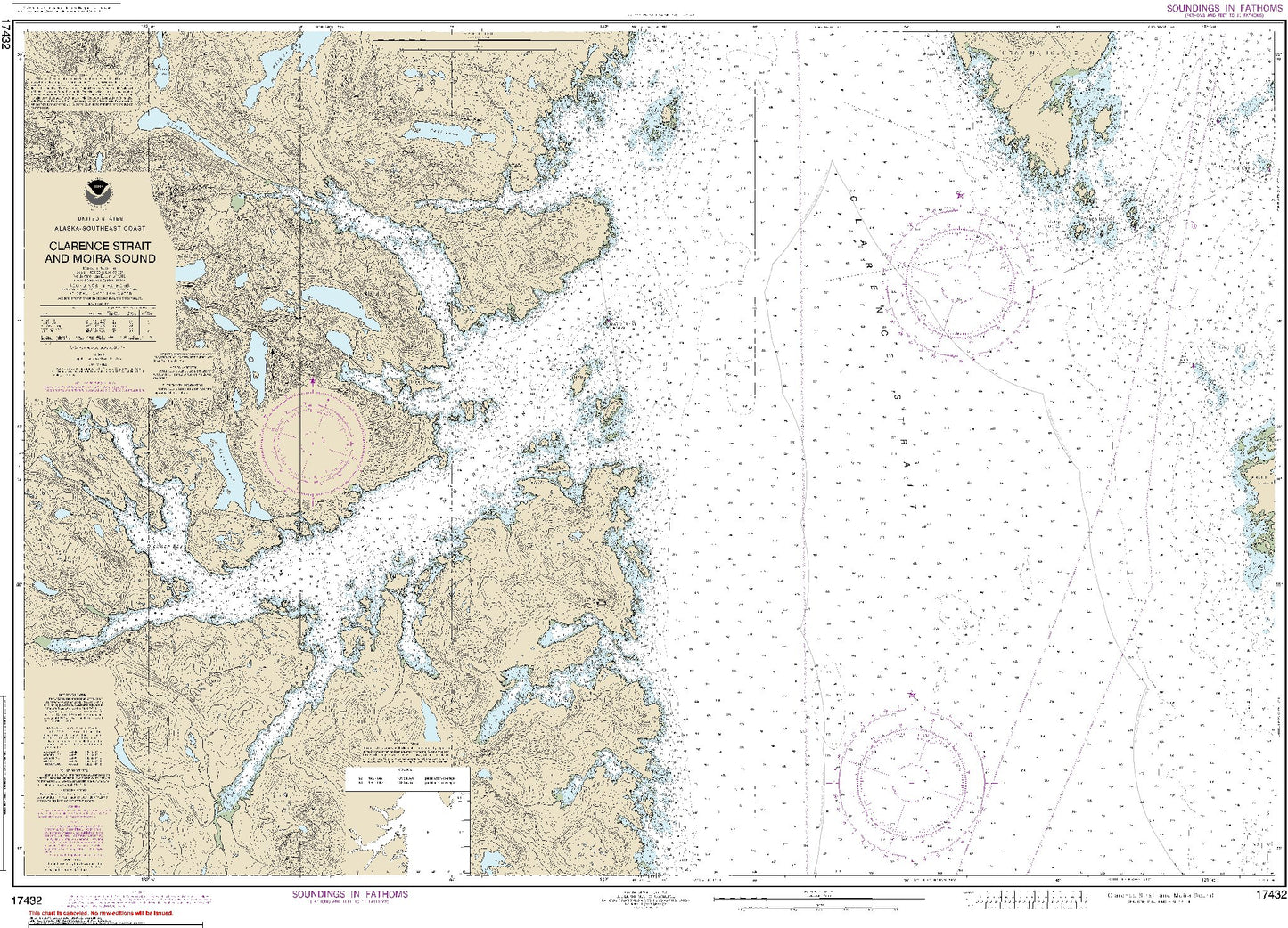 Clarence Strait and Moira Sound (17432) by NOAA