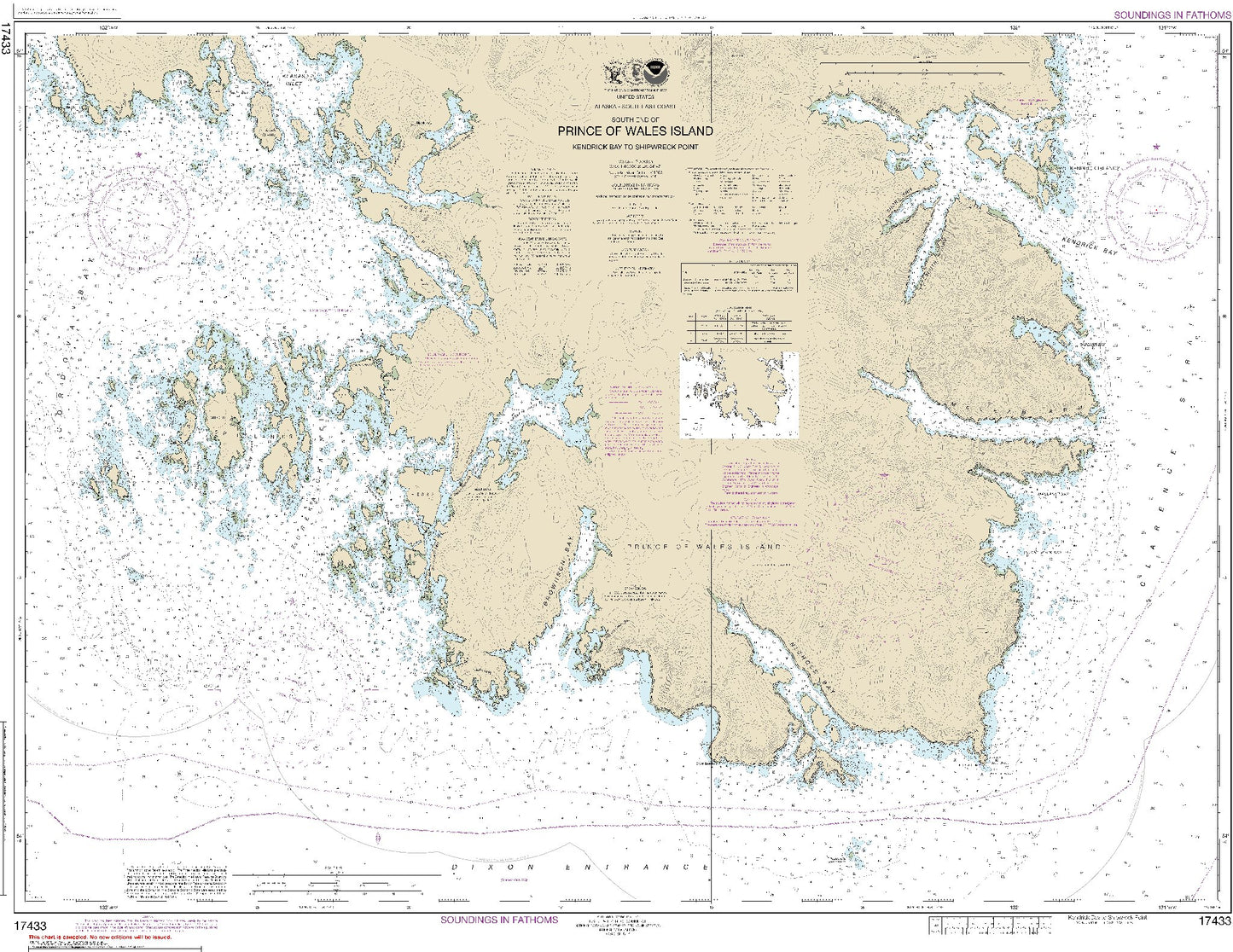 South End of Prince of Wales Island - Kendrick Bay to Shipwreck Point (17433) by NOAA