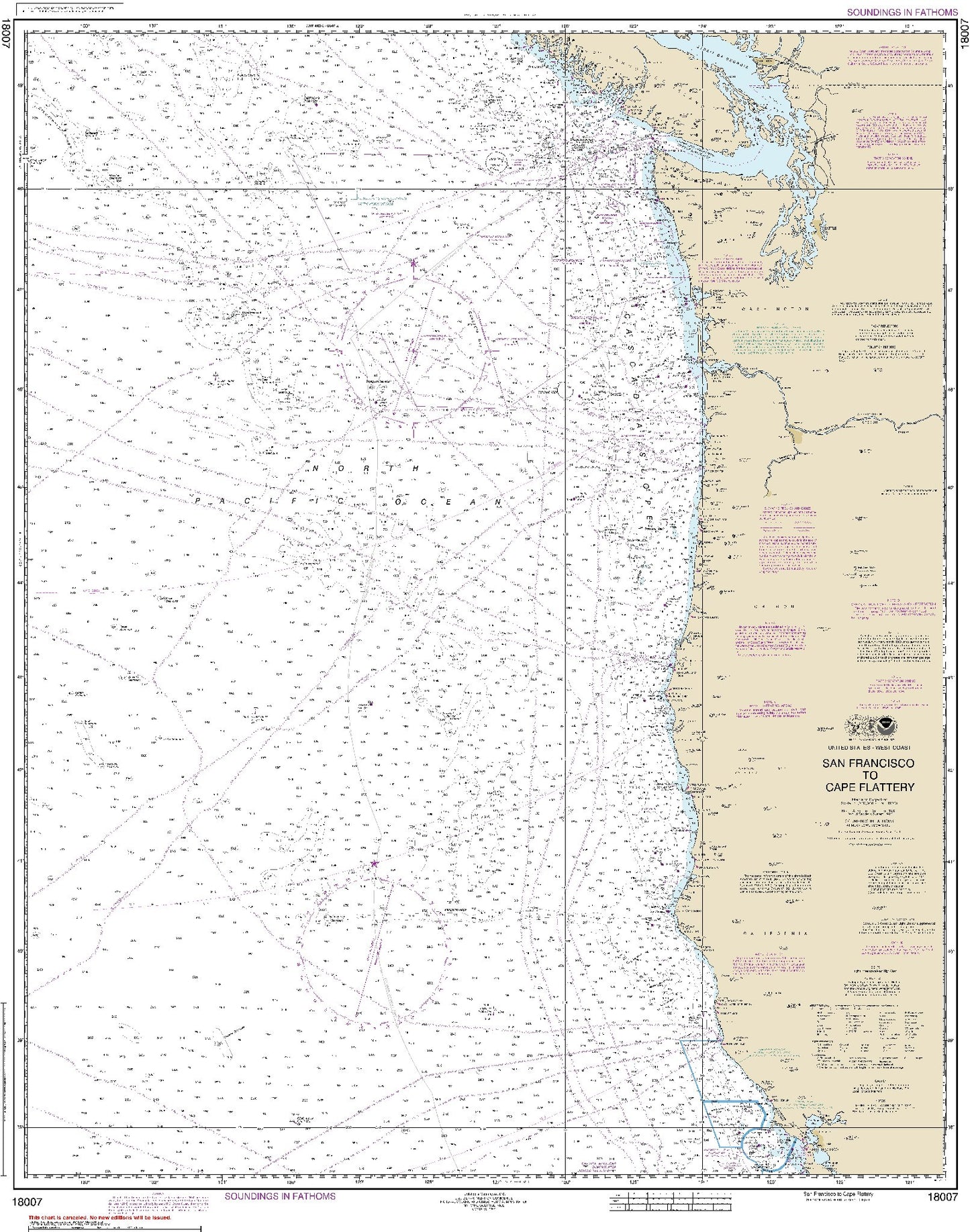 San Francisco to Cape Flattery (18007) by NOAA