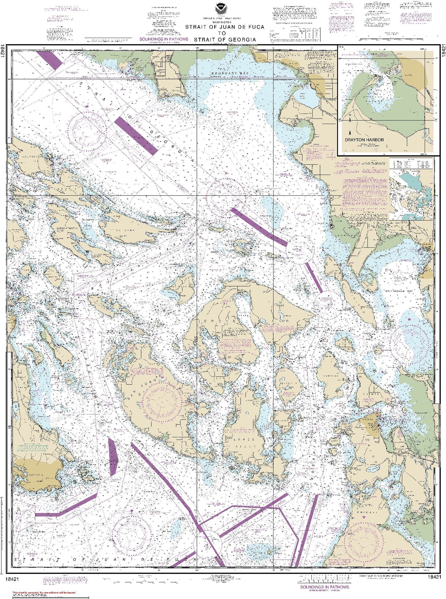 Strait of Juan De Fuca to Strait of Georgia (18421) by NOAA