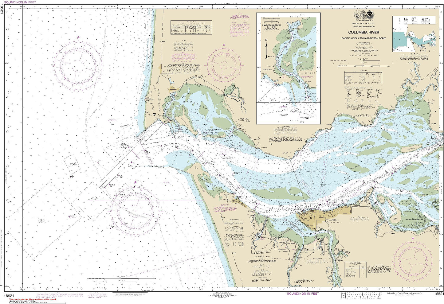 Columbia River - Pacific Ocean to Harrington Point (18521) by NOAA