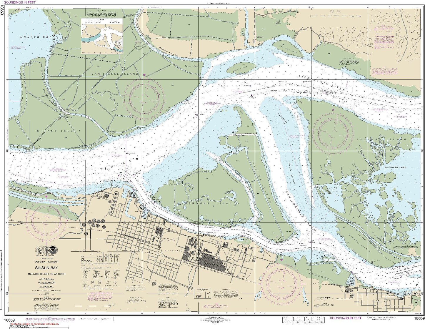 Suisun Bay - Mallard Island to Antioch (18659) by NOAA