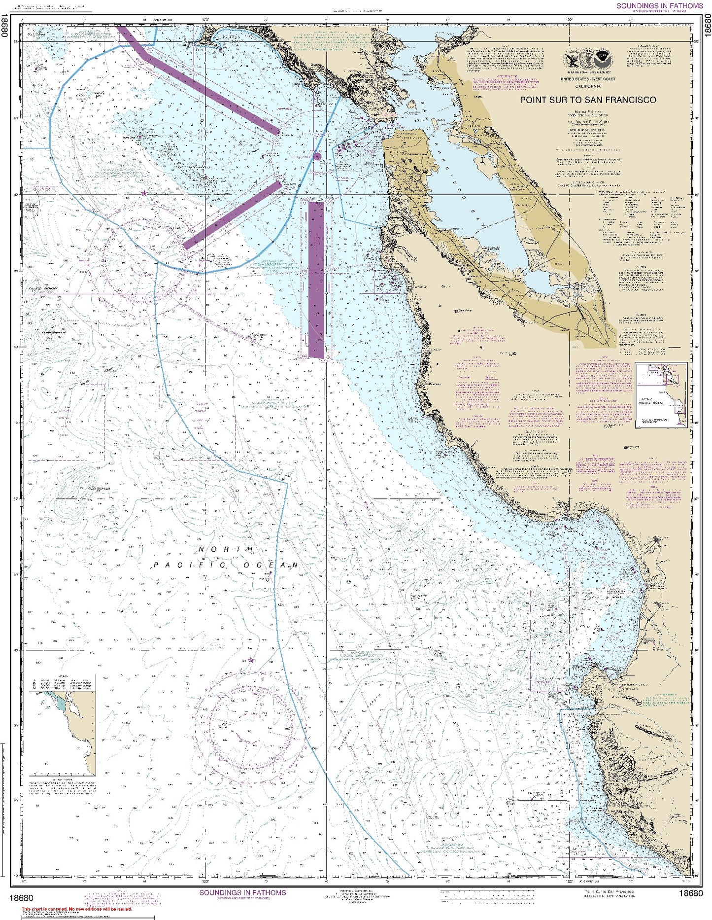 Point Sur to San Francisco (18680) by NOAA