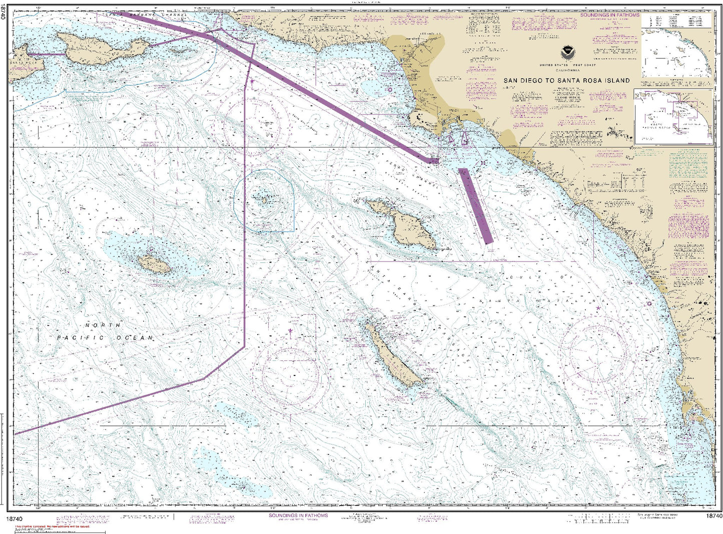 San Diego to Santa Rosa Island (18740) by NOAA