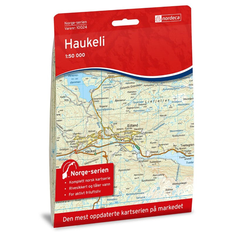 Haukeli 1:50,000 Hiking Map, #10024