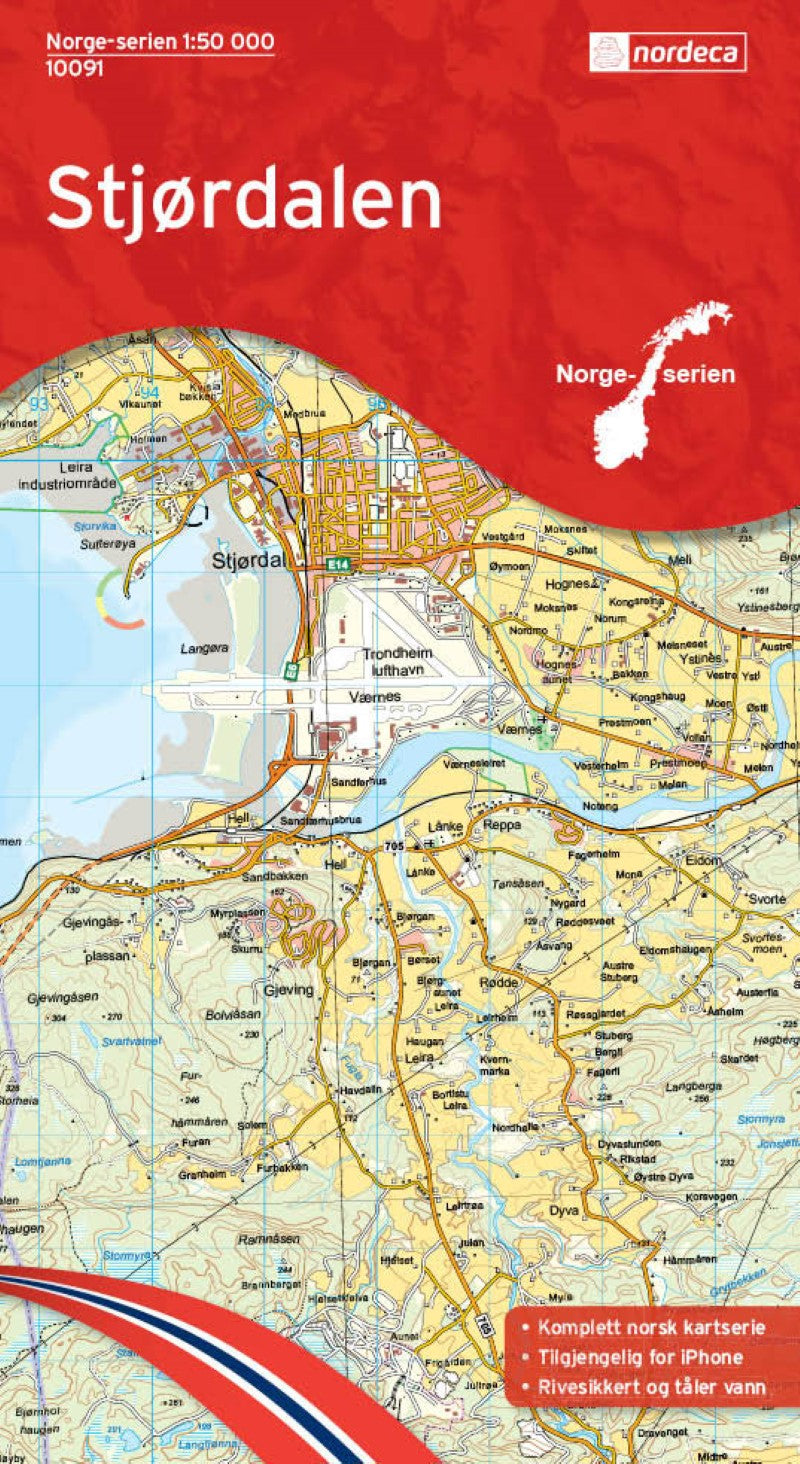 Stjordalen (Stjørdalen) 1:50,000 Hiking Map, #10091
