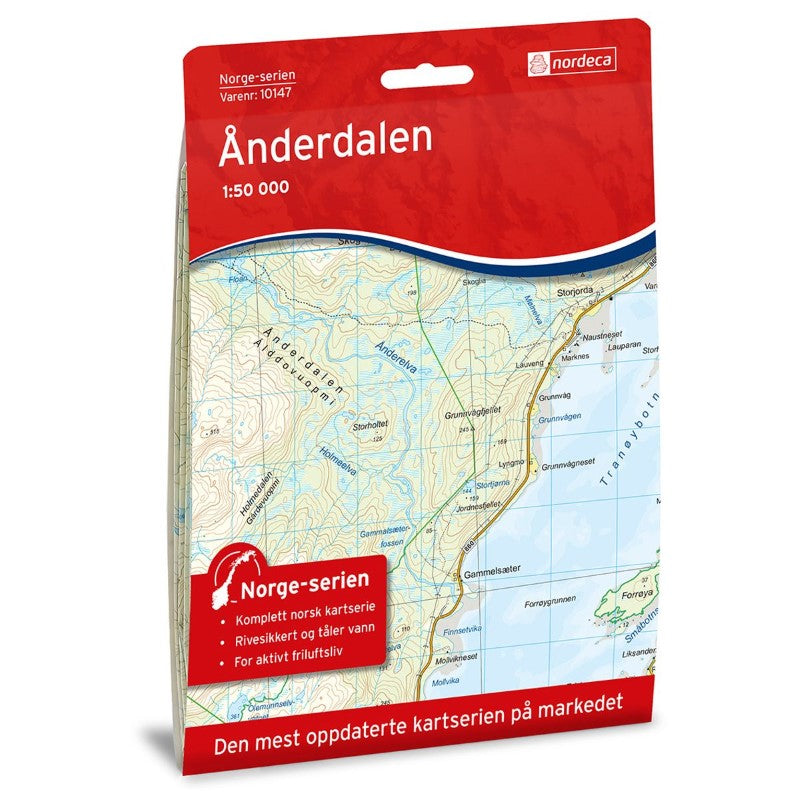 Anderdalen (Ånderdalen), 1:50,000 Hiking Map, #10147