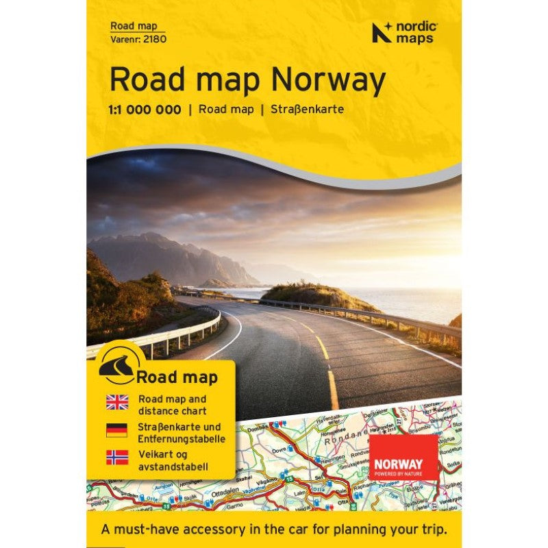 Norway Road Map (Veikart Norge) 1:1,000,000