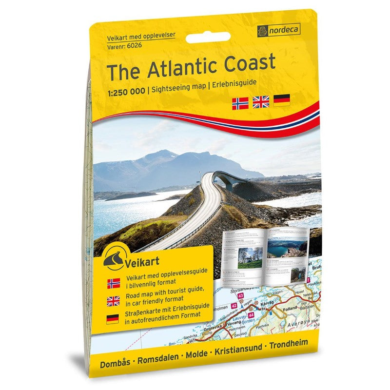 Norway's Atlantic Coast 1:250,000 Road Map
